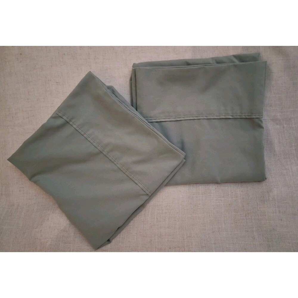 UGG Pillowcasec Set (2) Pair King Mineral Green Cool Polyester